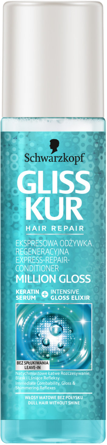 

Schwarzkopf Gliss Kur Million Gloss Conditioner 200 ml Экспресс-кондиционер для тусклых, лишенных блеска волос