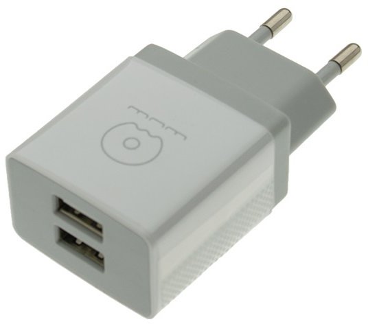 

Wuw Usb Wall Charger 2xUSB with USB-C Cable 2.1A White (WUW-T23)