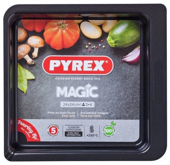 

Pyrex Magic мет.форма квадр 24х24см (MG24SR6)