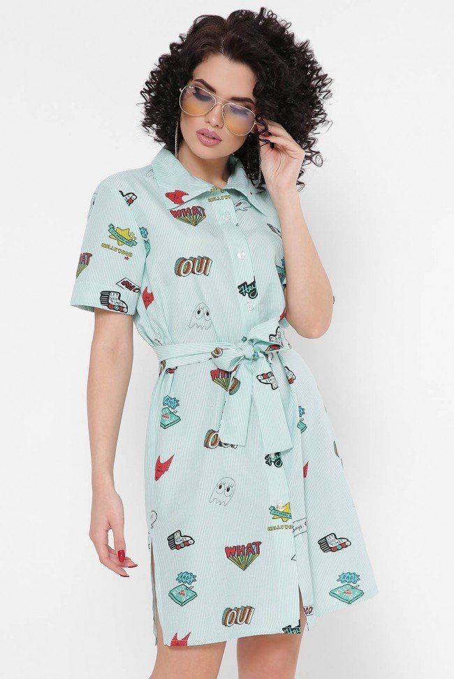 

Платье FashionUp PL-1767H-42 42 зеленое повседневное до середины бедра