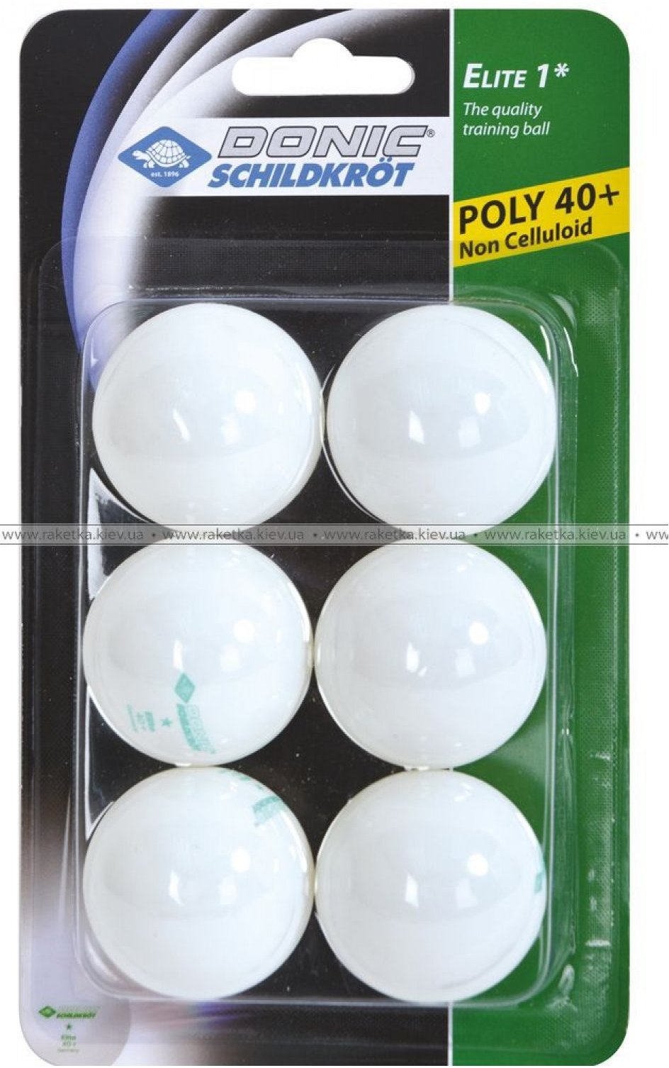 

Donic Elite 40+ 1* 6 шт. plastic white (608510)