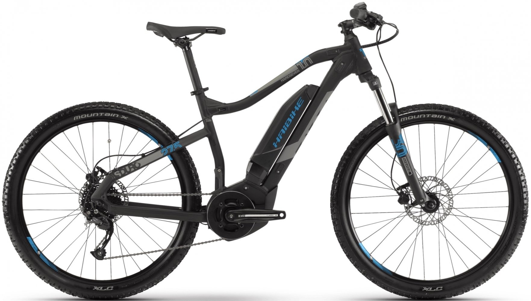 

Электровелосипед Haibike Sduro HardSeven 1.0 400Wh 27,5", рама L, черно-серо-синий матовый, 2019