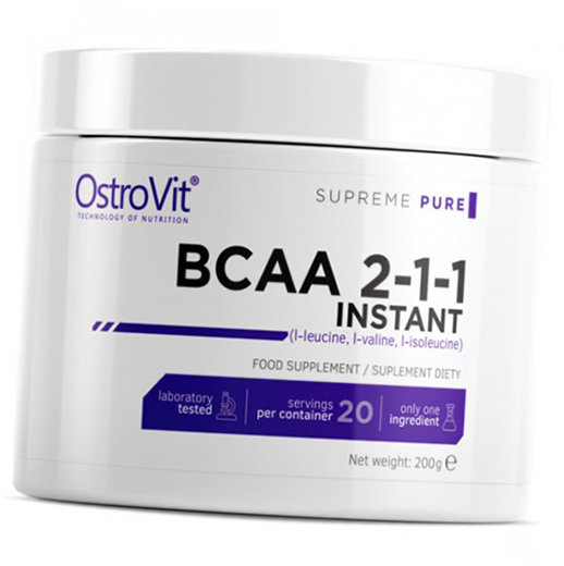 

OstroVit Supreme Pure Bcaa 2-1-1 Instant 200 g / 20 servings / Natural