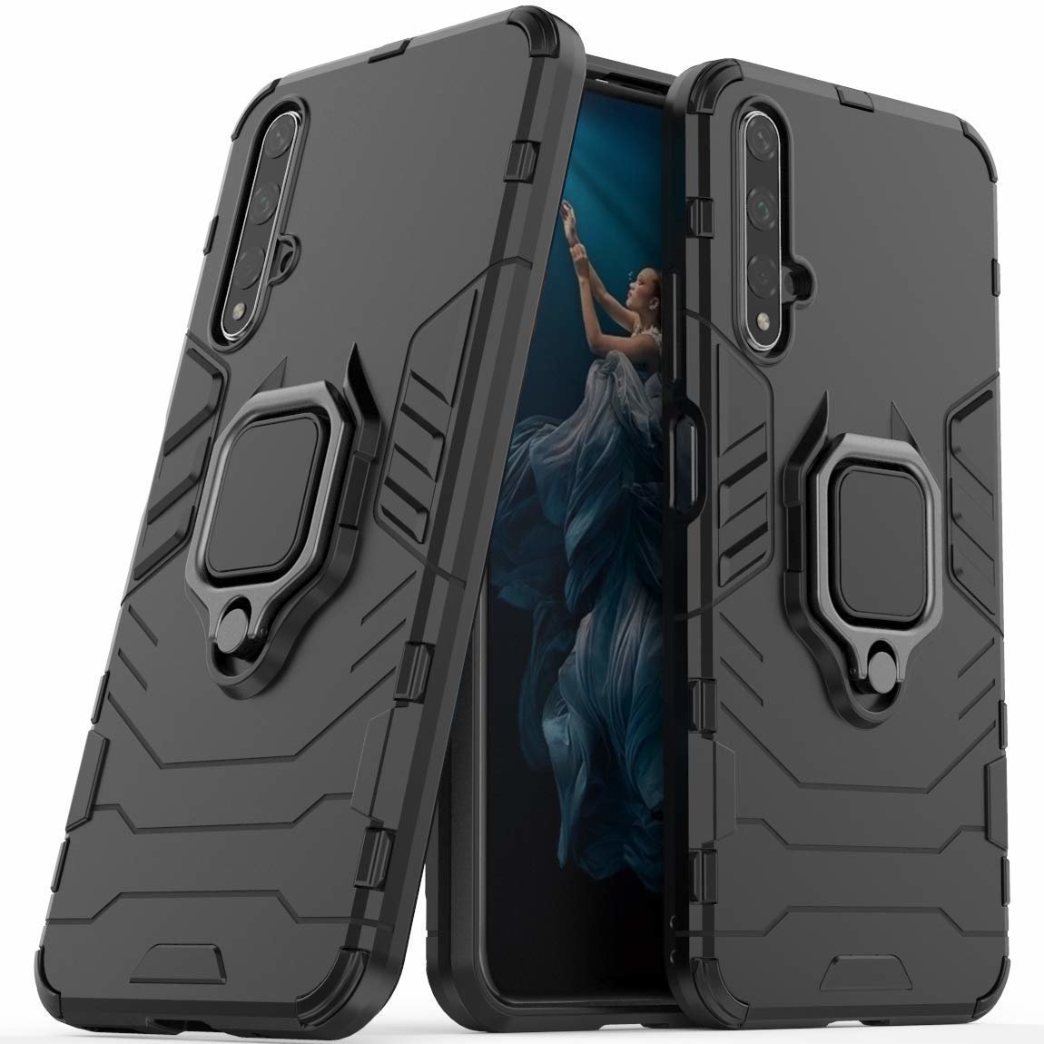 

Mobile Case Transformer Ring Soul Black for Honor 20 / Huawei Nova 5T