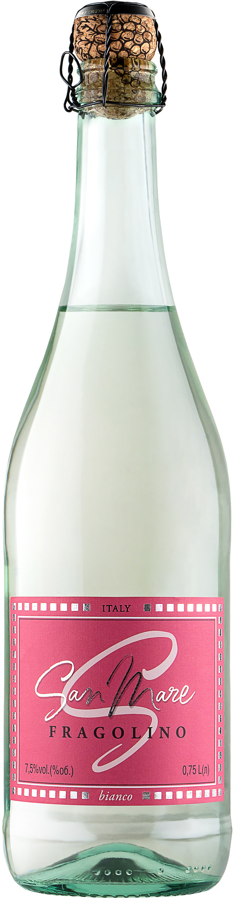 Акция на Алкогольный напиток San Mare Fragolino (со вкусом клубники, сладкое, белое) 0.75л (BDA1VN-SMR075-001) от Stylus