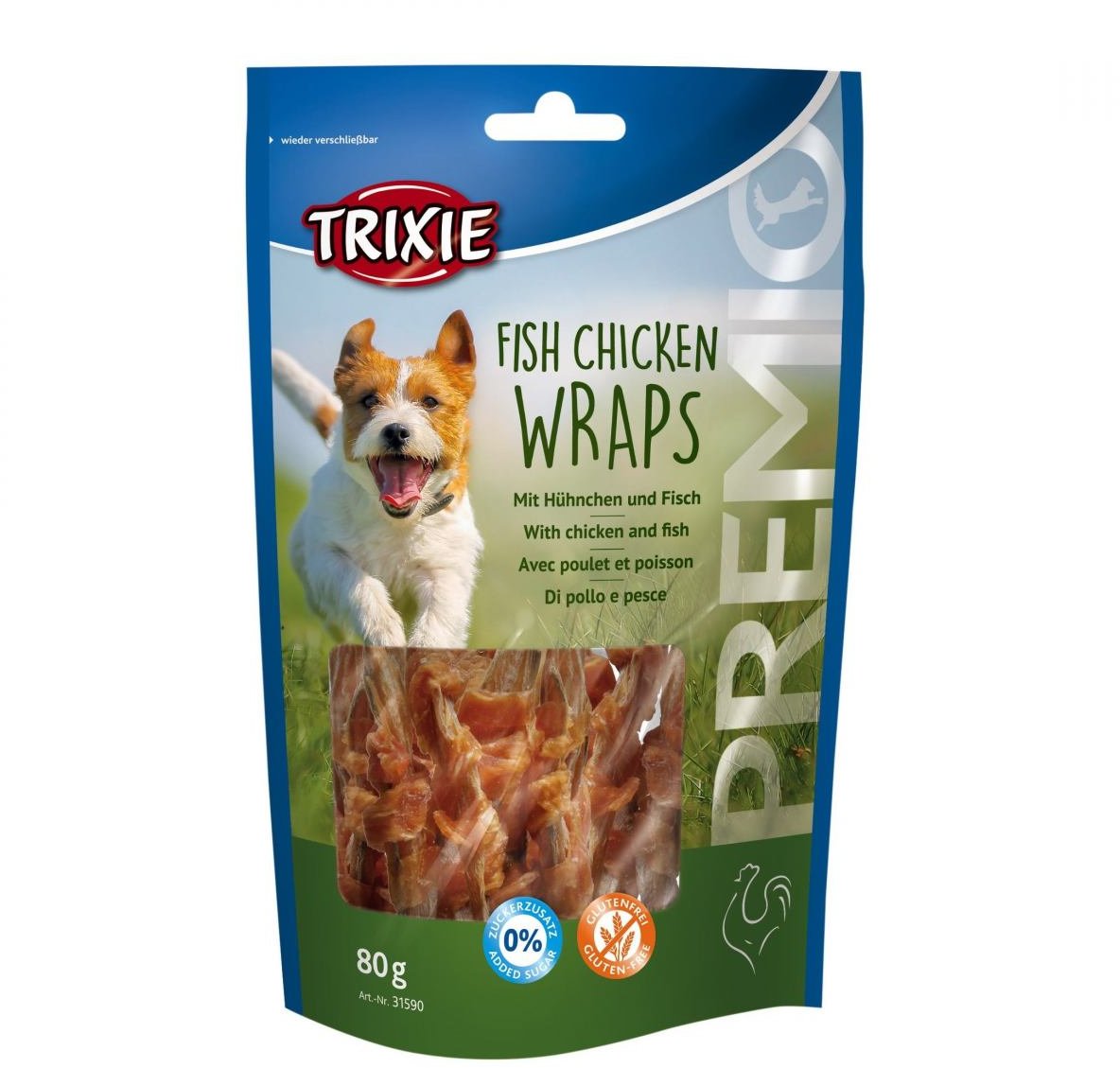 

Лакомство Trixie Premio Fish Chicken Wraps с рыбой и курицей 80 г (4011905315904)