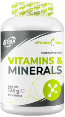 

6PAK Nutrition Vitamins And Minerals Витаминно-минеральный комплекс 90 таблеток