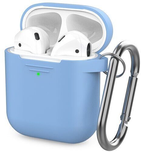 

Чехол для наушников AhaStyle Silicone Case with Belt Sky Blue (AHA-01060-SBL) for Apple AirPods 2 2019