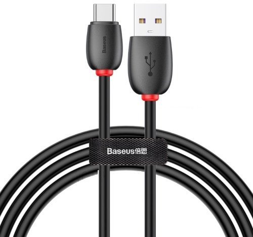 Акція на Baseus Usb Cable to USB-C Purple Ring 5A 40W 1m Black (CATZS-01) від Stylus