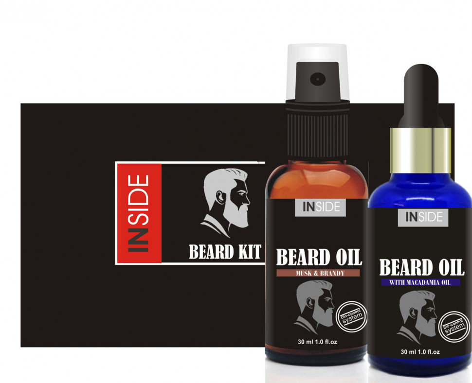 

Inside Beard Oil Kit - подарочный набор средств для ухода за бородой, 2х30 мл