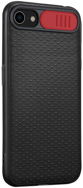 

Tpu Case Textured Point Camshield Black/Red for iPhone Se 2020/iPhone 8/iPhone 7