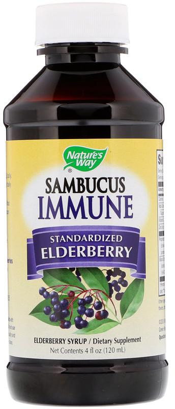 

Nature's Way Sambucus Immune Elderberry Standardized 4 fl oz (120 ml) Черная бузина