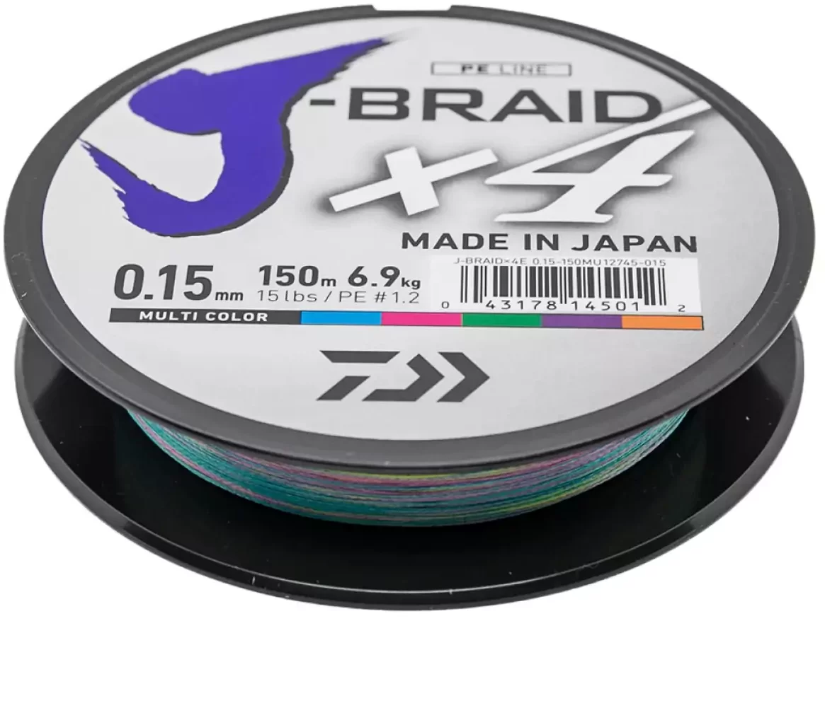 

Daiwa J-Braid X4E 0,15mm 150m Multi Color