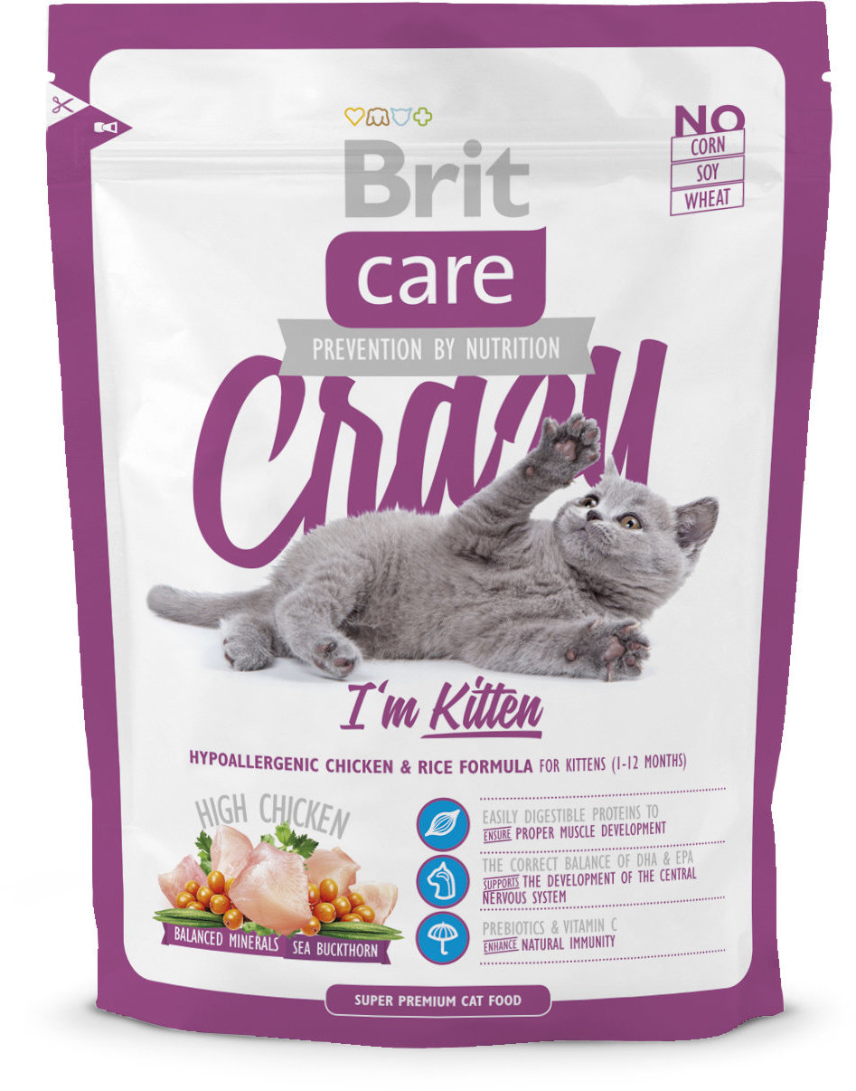 

Сухой корм для котят Brit Care Crazy I am Kitten 0.4 кг (8595602505531)