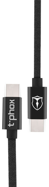 

T-PHOX Cable USB-C to USB-C Speed 1m Black (T-CC811 Black)