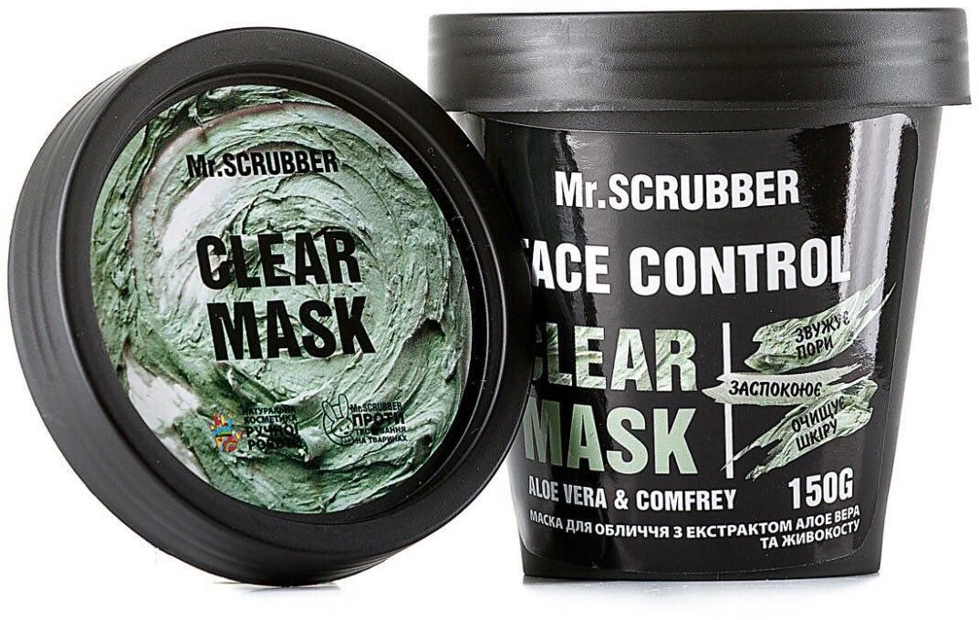 

Mr.SCRUBBER Маска для лица с экстрактом алоэ вера и окопника Face Control Clear Mask 150 g