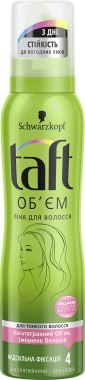 

Taft Volume Mousse 150 ml Пена-мусс Объем Сверхсильная фиксация 4