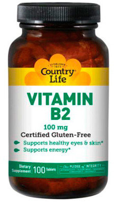 

Country Life Vitamin B2 100 mg Витамин В-2 100 таблеток