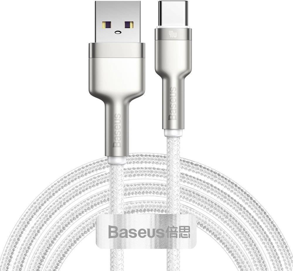 

Baseus Usb Cable to USB-C Cafule Metal 40W 2m White (CATJK-B02)