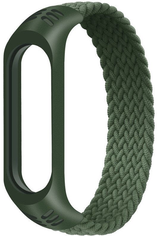 

Fashion Braided Solo Loop (M) Green for Xiaomi Mi Smart Band 3/4/5/6