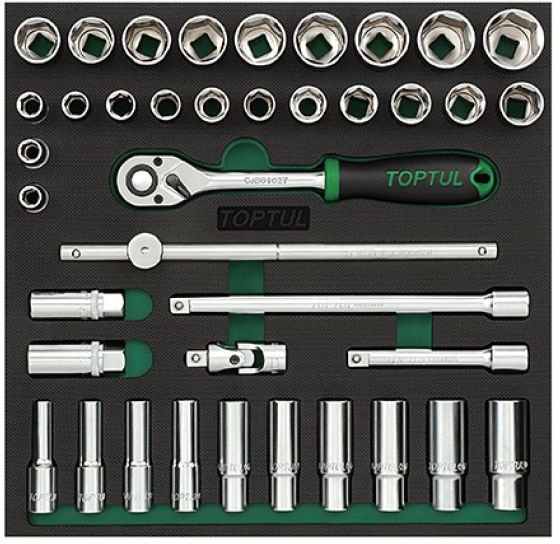 

Набор инструмента 1/2" 39ед. Toptul GVC3903