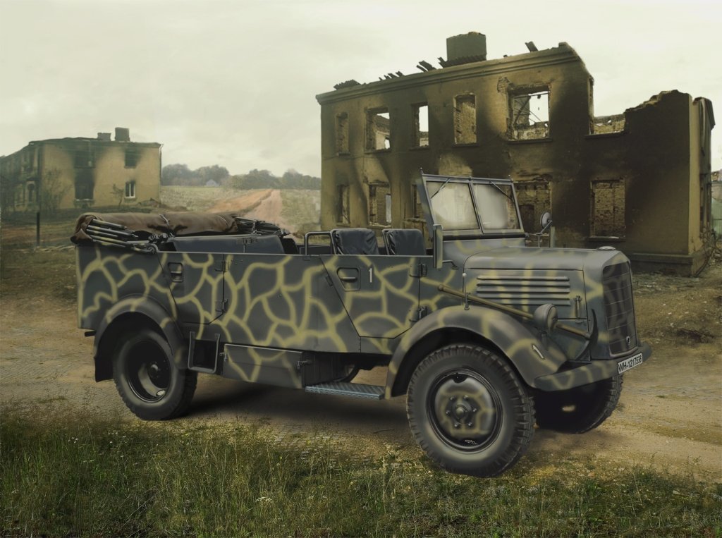 

Германский армейский автомобиль Kfz.70, Ii МВ German army vehicle Iiww (ICM35525)