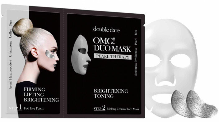 

Double Dare OMG! Duo Mask Pearl Treatment Двухкомпонентный комплекс из маски и патчей Сияние и тонизирование 29g