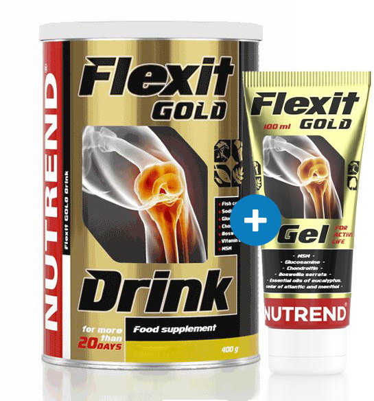 

Nutrend Flexit Drink Gold 400 г со вкусом яблока + Flexit Gold Gel 100 мл