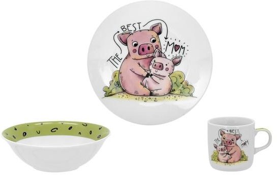 

Набор детский на 1 персону из 3 предметов Limited Edition Piggy (C528)