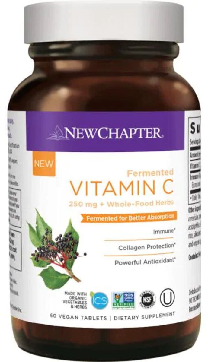 

New Chapter Fermented Vitamin C, 250 mg + Whole + Food Herbs, 60 Vegan Tablets (NC0344)