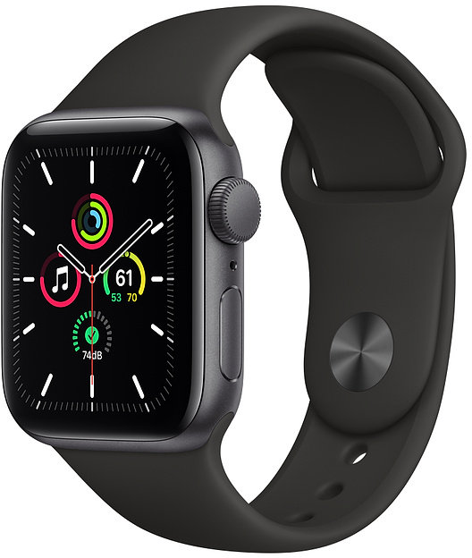 

Apple Watch Se 44mm GPS+LTE Space Gray Aluminum Case with Black Sport Band (MYER2)