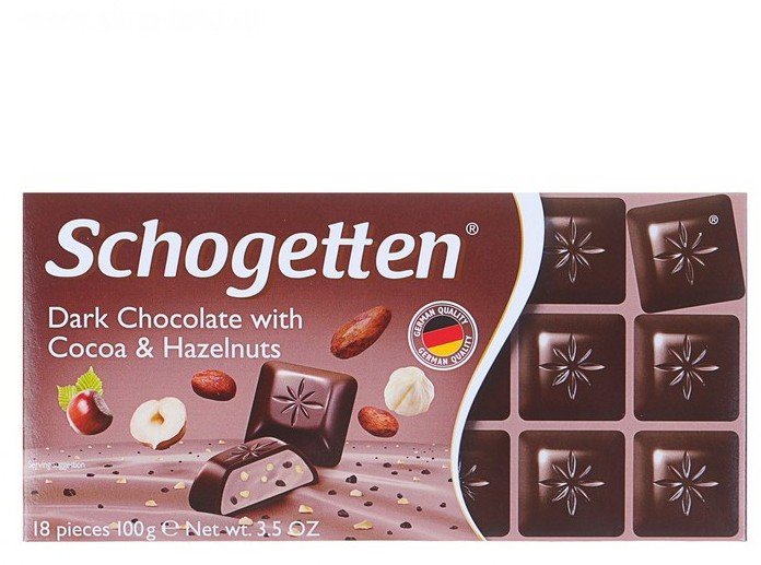 

Шоколад Schogetten Dark Chocolate with Cocoa Hazelnut 100 гр (DL18067)