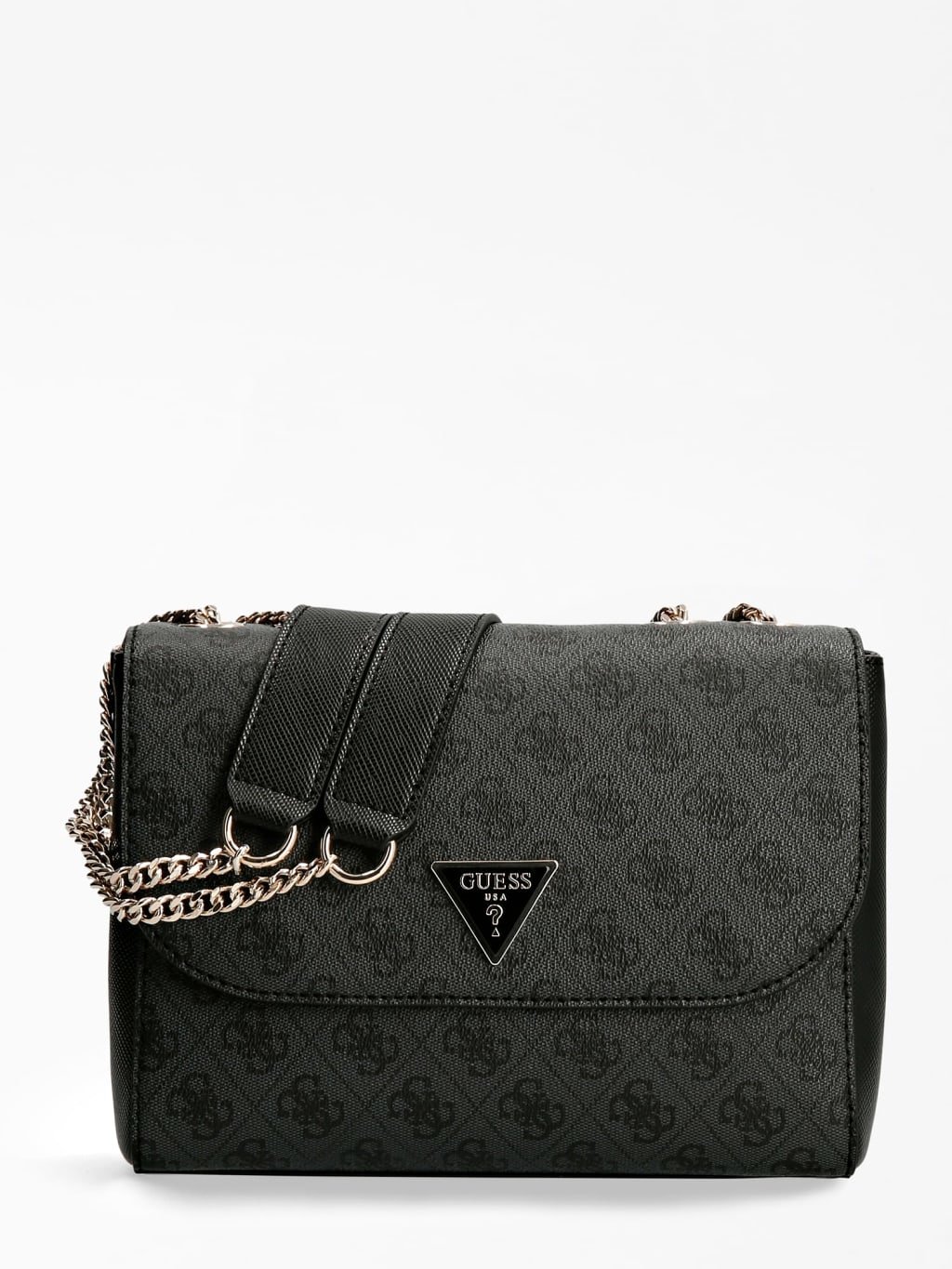 

Женская сумка через плечо Guess Cordelia Logo Cnvrtbl Xbdy Flp темно-серая (HWBG8377210-CLO)