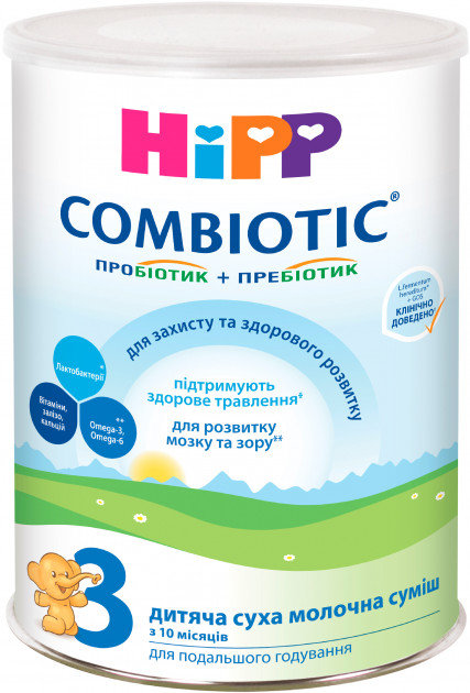 

Детская Смесь Hipp Combiotic 3, 350 гр (9062300125617)