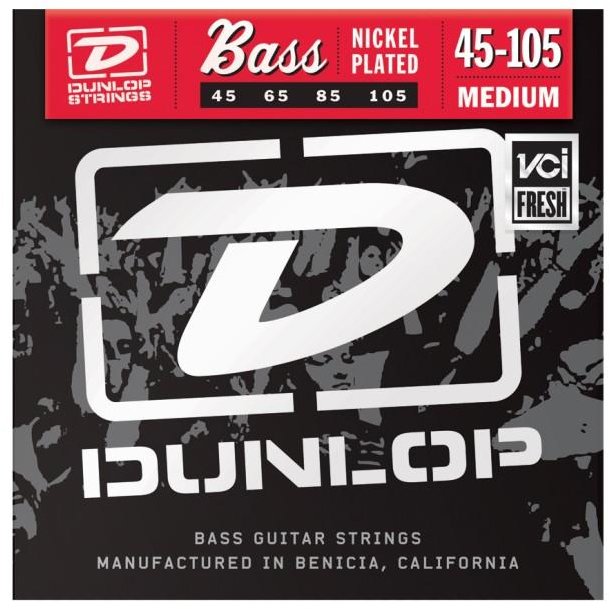 

Струны Dunlop DBN45105 Nickel Plated Steel Medium 45-105