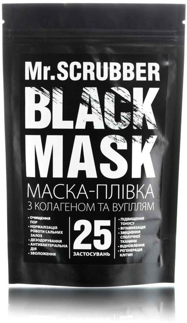 

Mr.SCRUBBER Альгинантная маска-пленка с коллагеном и углем Black Mask 40 g