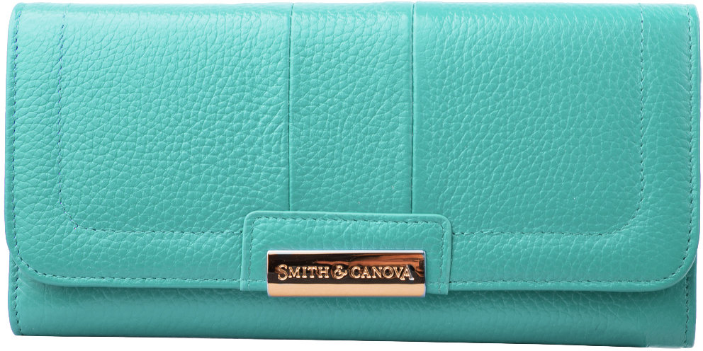 

Женский кошелек Smith&Canova бирюзовый (FUL-28536-peacock)