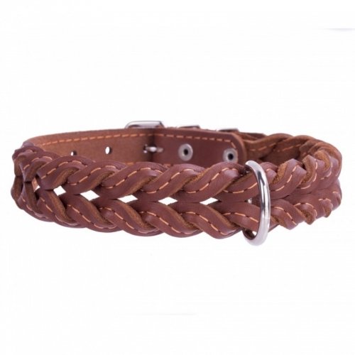 

Ошейник Collar двойная коса (ш 14мм д 27-35см) коричневый